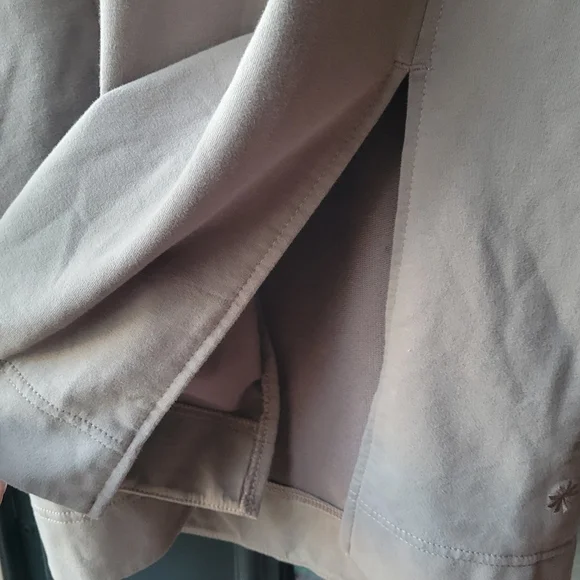 Athleta Women’s Hooded Cabana Tunic Pullover Large Sweater Dress Coverup Tan - Picture 8 of 14